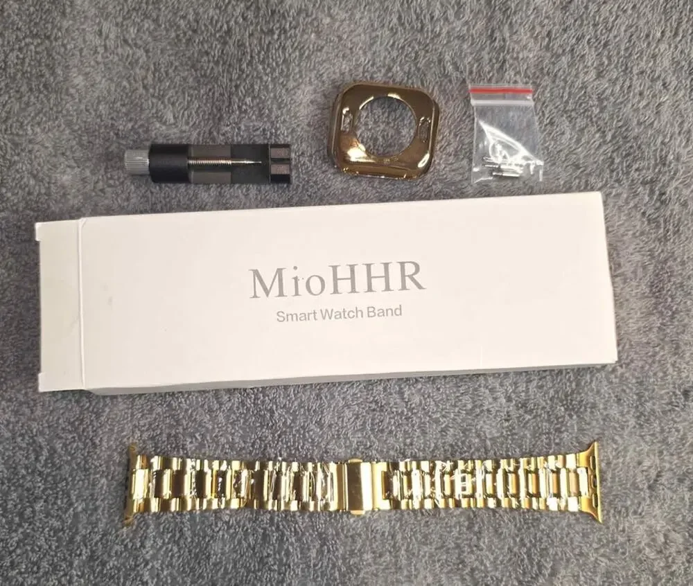 Gold MioHHR Smart Watch Band Stainless Steel Compatible with 42mm Apple Watch